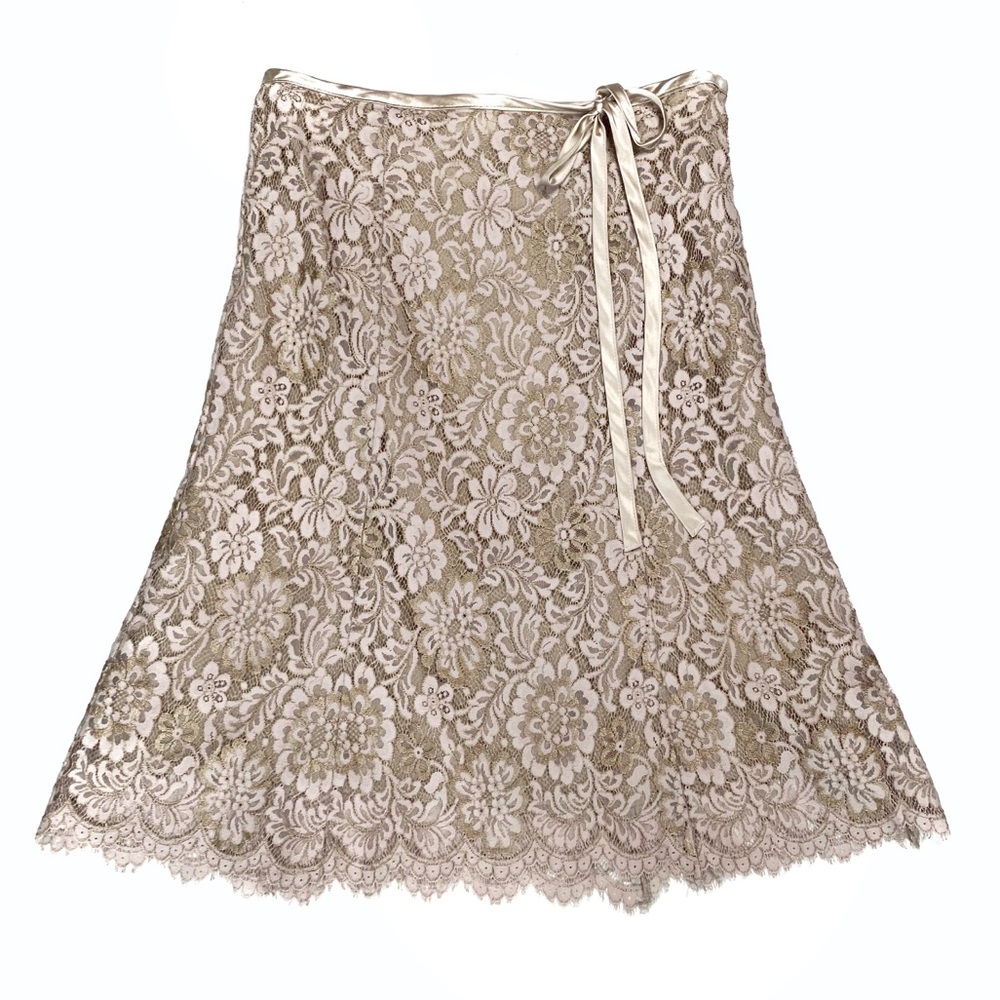 Anthropologie Odille Lace Midi Trumpet Skirt RARE